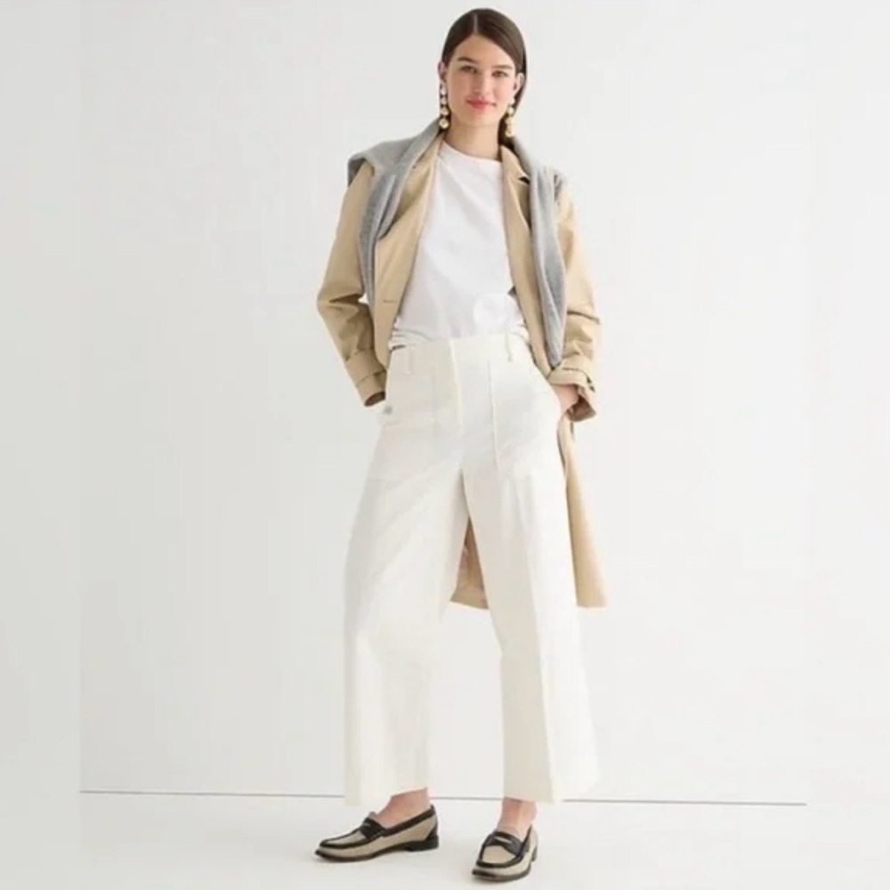 J.Crew Sydney wide-leg pant in bi-stretch cotton blend